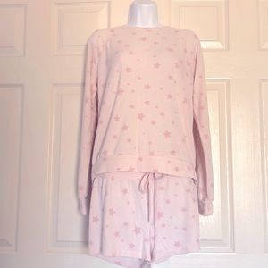 AQUA LOUNGE Soft Pajama Set “Pink Stars” l Size: S l Pink l *NWT*